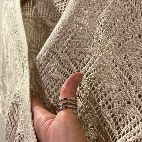 Hippie Rose Cream V-Neck Sweater - Picture 7 of 12